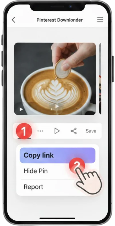 Copy Pinterest video link